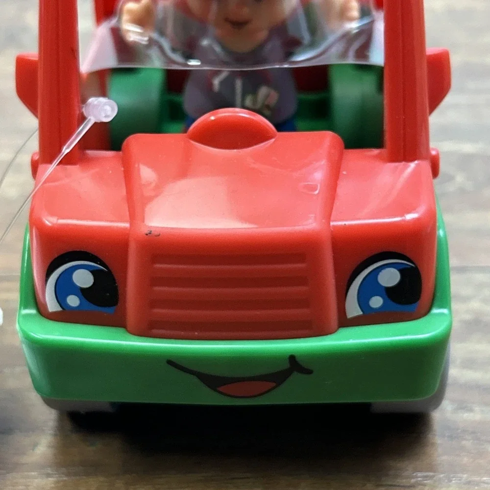Fisher Price Little People Red Pizza Food Delivery Truck Car Vehicle & Figure